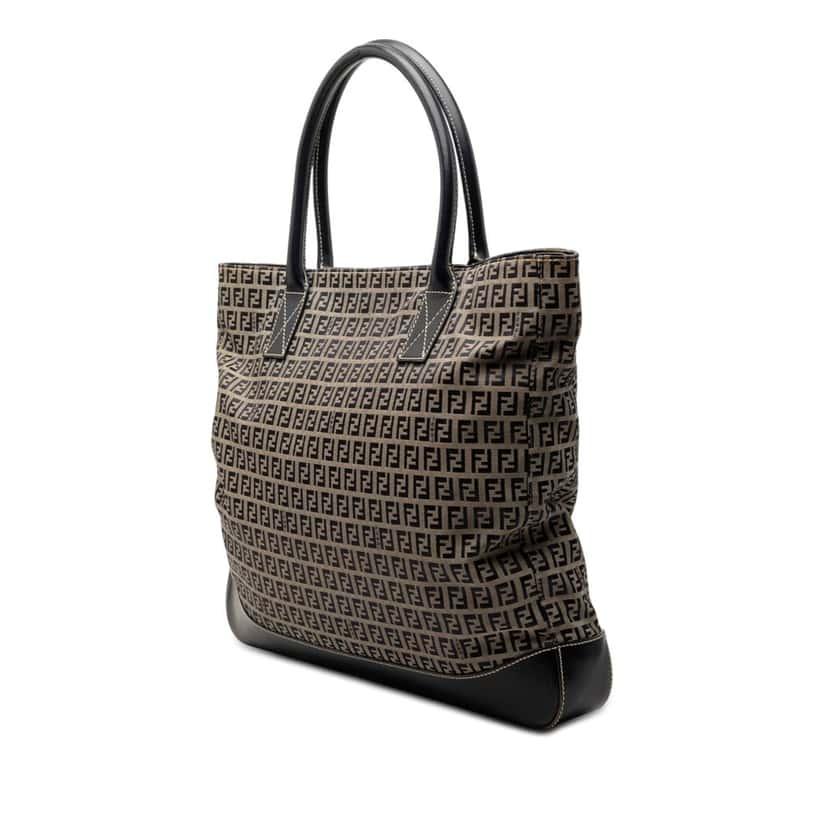 Fendi Zucchino Canvas Tote Beige Very good condition - Back View