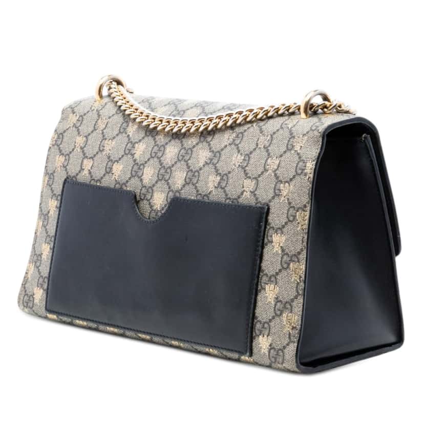 Gucci Medium GG Supreme Bee Padlock Shoulder Bag Beige Very good condition - Back View