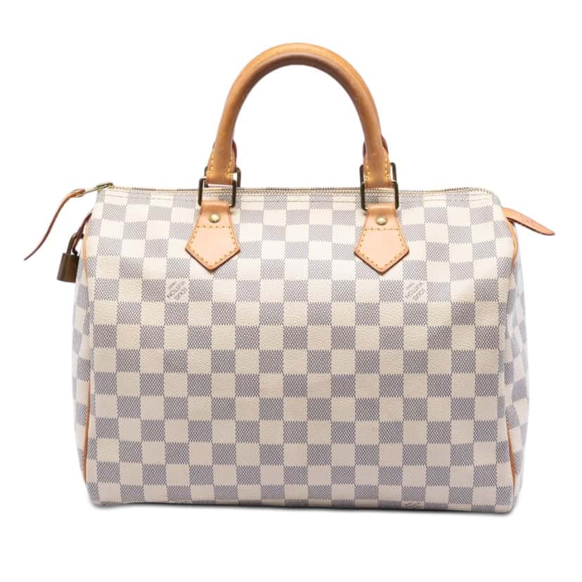 Louis Vuitton Damier Azur Speedy 30 White Very good condition - Front View