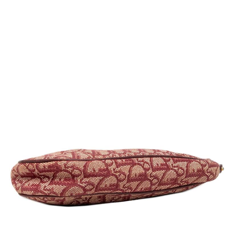 Dior Mini Diorissimo Canvas Saddle Pochette Red Very good condition - Inside View
