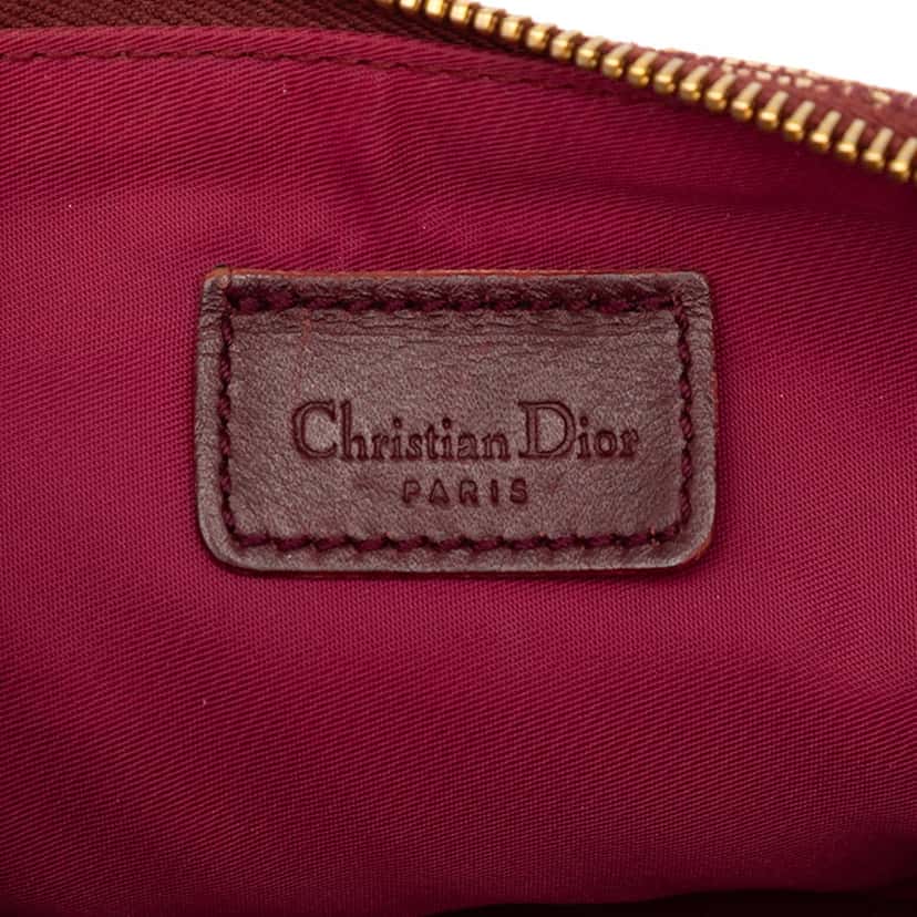 Dior Mini Diorissimo Canvas Saddle Pochette Red Very good condition - Box View