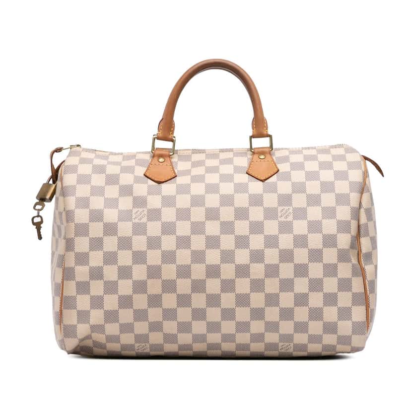 Louis Vuitton Damier Azur Speedy 35 White Very good condition - Front View