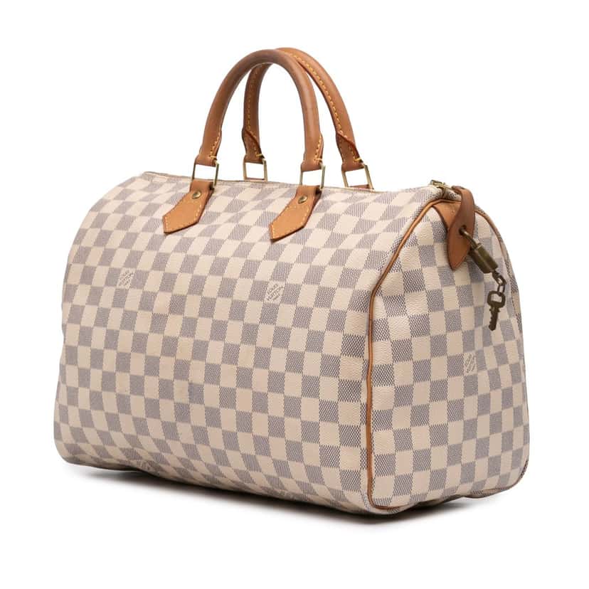 Louis Vuitton Damier Azur Speedy 35 White Very good condition - Back View