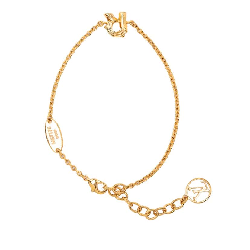 Louis Vuitton Gold Plated LV and Me R Bracelet Gold Metal Very good condition - Inside View