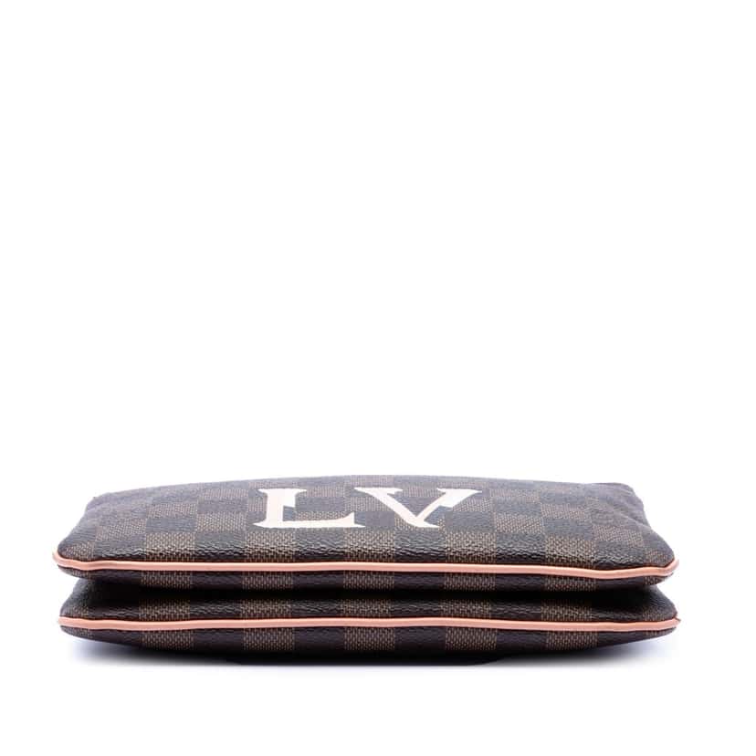 Louis Vuitton Damier Ebene Pochette Double Zip Brown Very good condition - Inside View