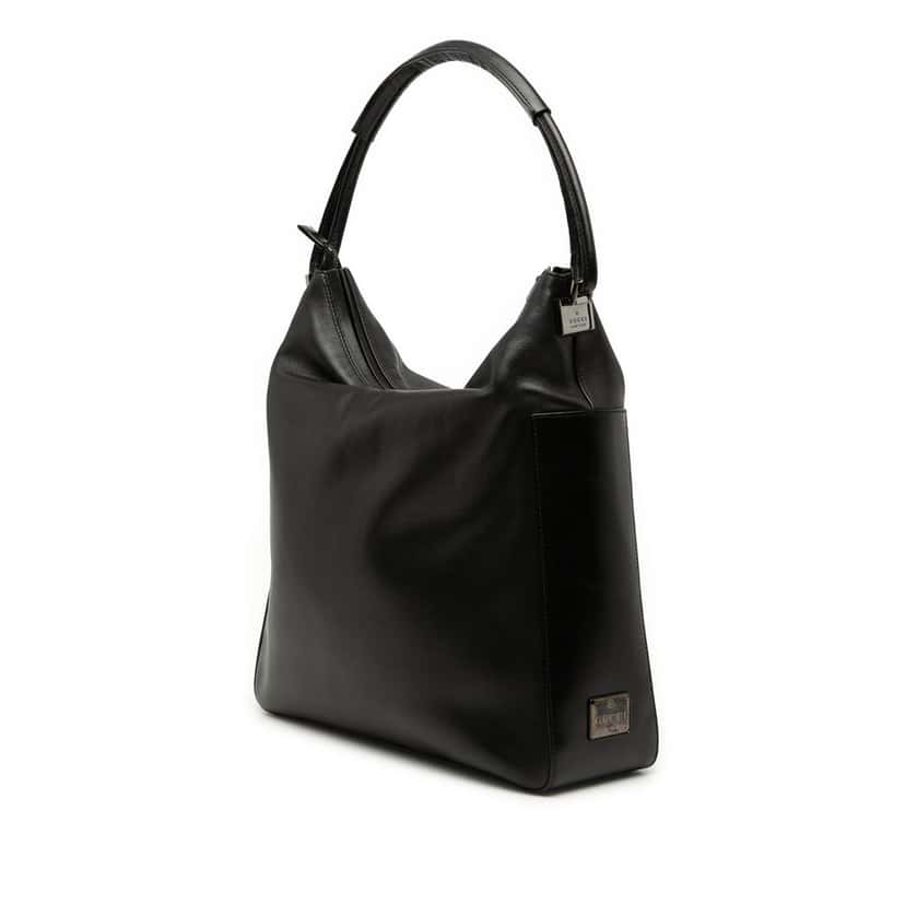 Gucci Leather Shoulder Bag Black Leather Very good condition - Back View