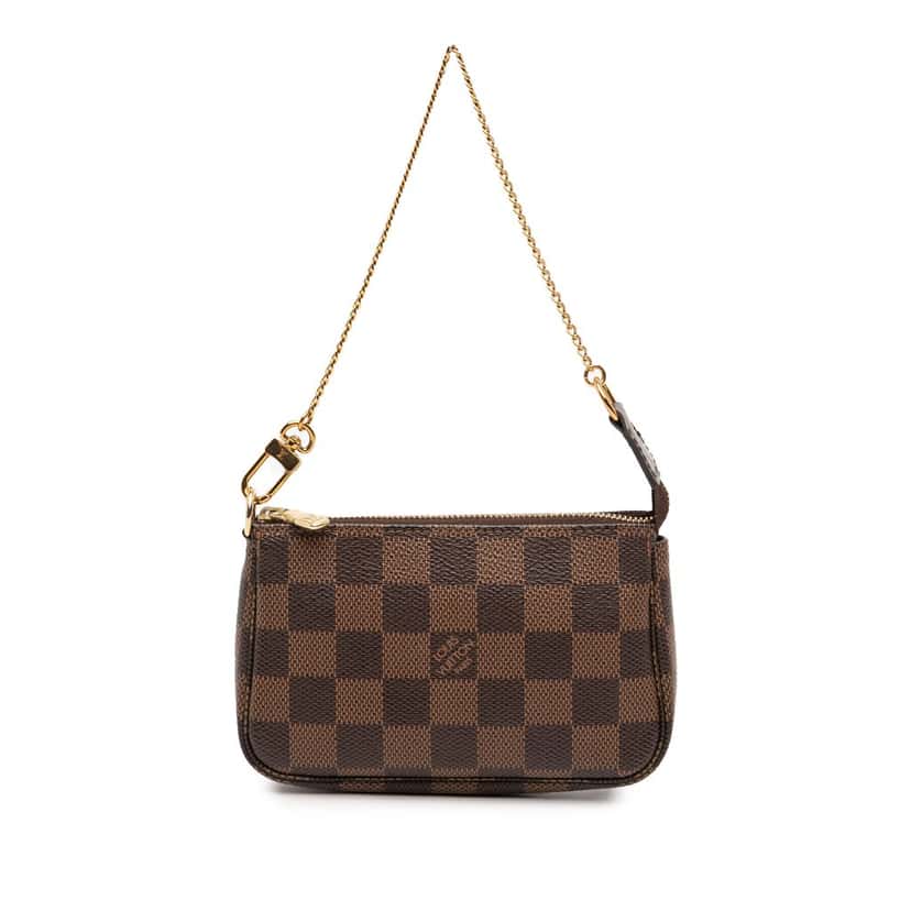 Louis Vuitton Damier Ebene Mini Pochette Accessoires Brown Very good condition - Front View