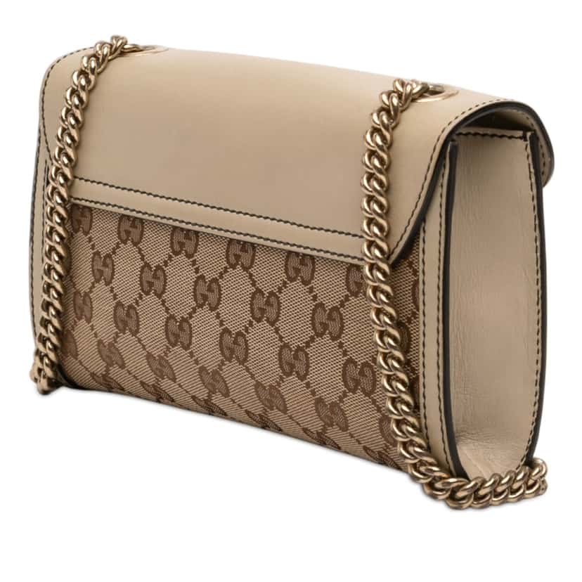 Gucci Small GG Canvas Emily Crossbody Beige Very good condition - Back View