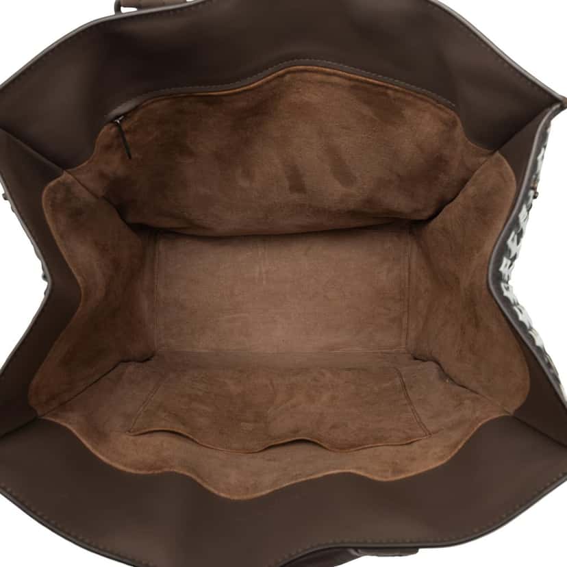 Bottega Veneta Intrecciato Trimmed Leather Tote Brown Leather Very good condition - Model View