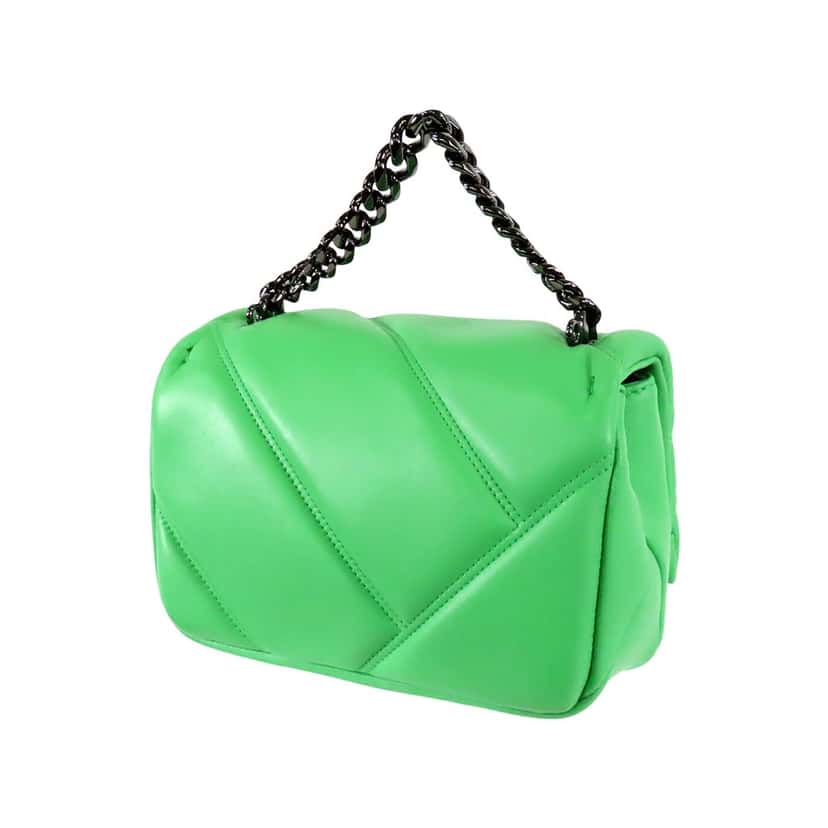 Bvlgari Mini Leather Serpenti Cabochon Satchel Green Leather Very good condition - Back View