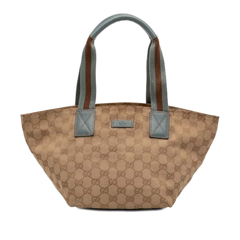 Gucci GG Canvas Web Tote Beige Very good condition - Front View