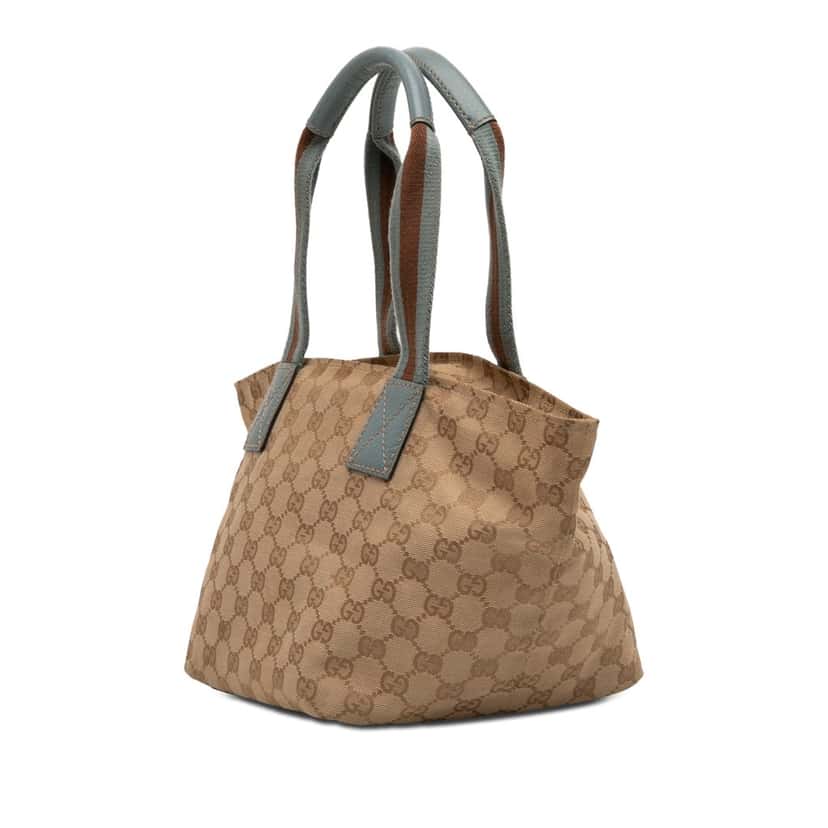 Gucci GG Canvas Web Tote Beige Very good condition - Back View