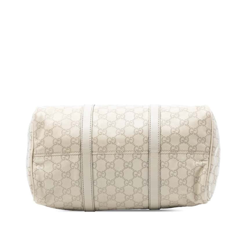 Gucci Medium Guccissima Joy Boston Bag White Leather Very good condition - Inside View