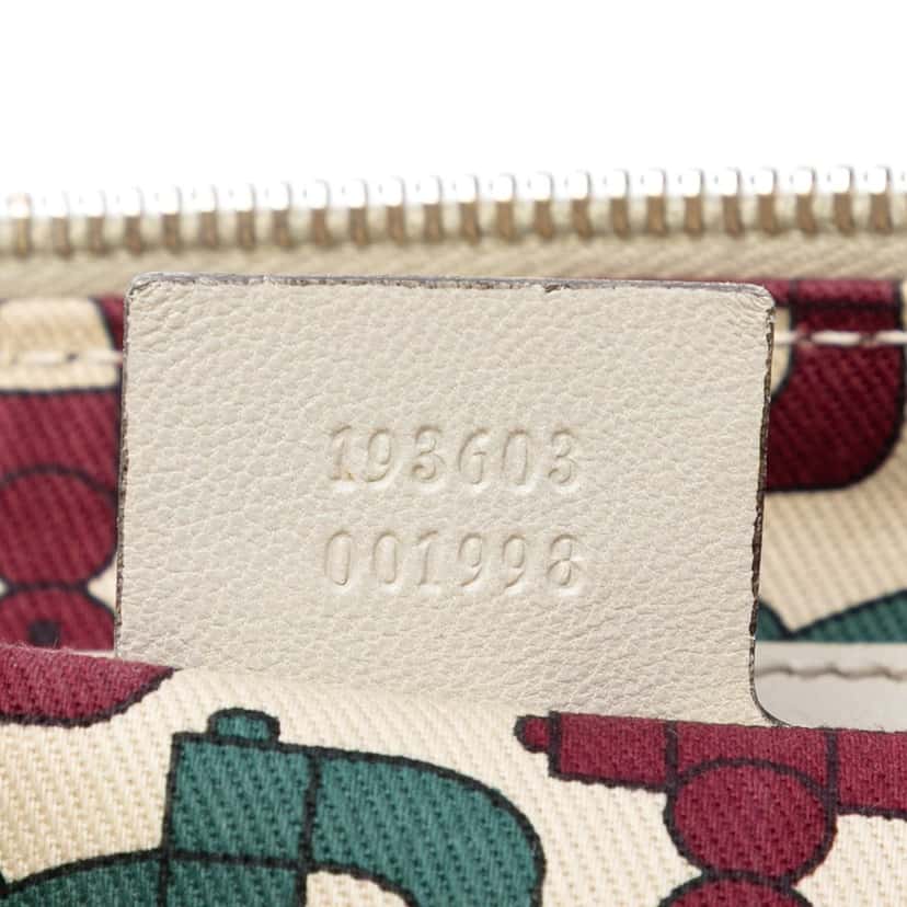 Gucci Medium Guccissima Joy Boston Bag White Leather Very good condition - Box View