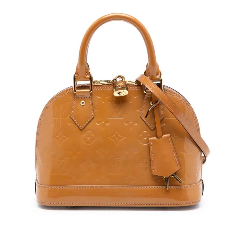 Louis Vuitton Monogram Vernis Alma BB Brown Leather Very good condition - Front View