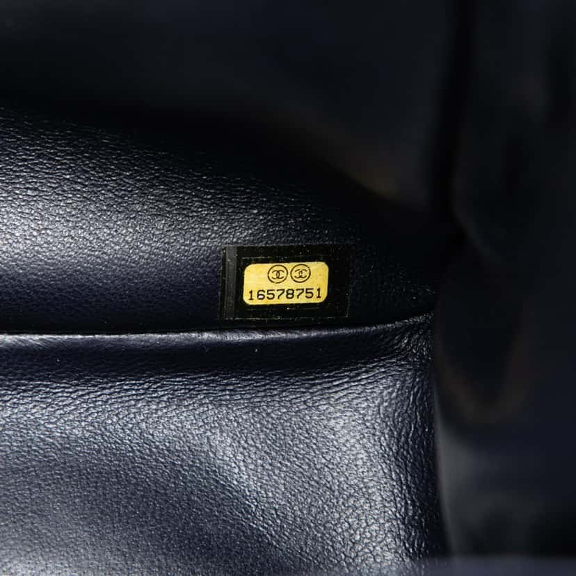 Chanel Jumbo Classic Lambskin Double Flap Blue Leather Very good condition - Box View