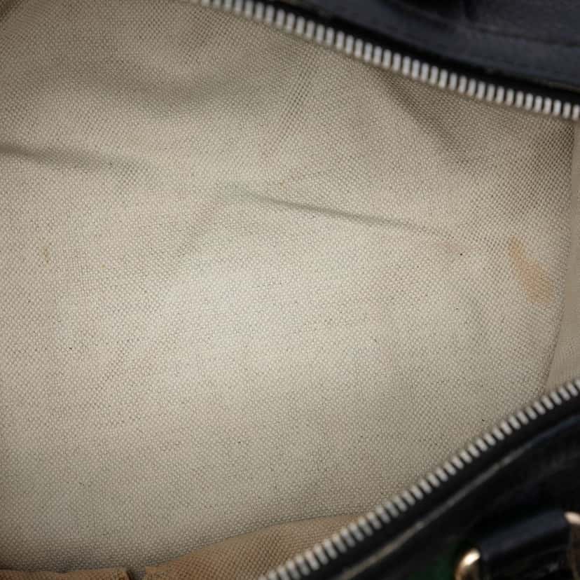 Gucci Small Calfskin Web Joy Boston Bag Black Leather Very good condition - Model View