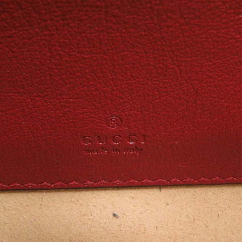 Gucci Mini Calfskin Rajah Web Chain Crossbody Red Leather Very good condition - Box View