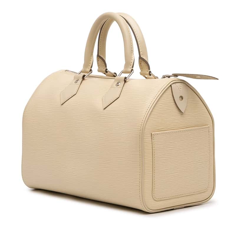 Louis Vuitton Epi Speedy 25 White Leather Very good condition - Back View