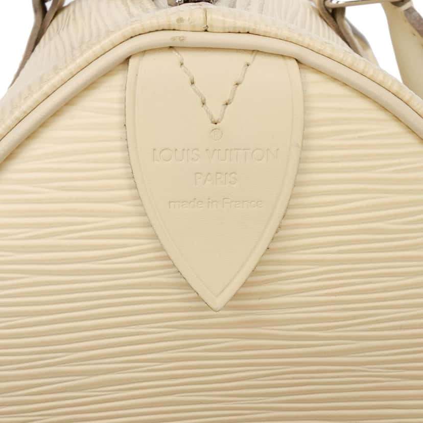 Louis Vuitton Epi Speedy 25 White Leather Very good condition - Box View