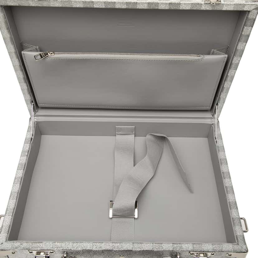 Louis Vuitton Damier Glitter Briefcase Trunk Silver Leather Very good condition - Model View