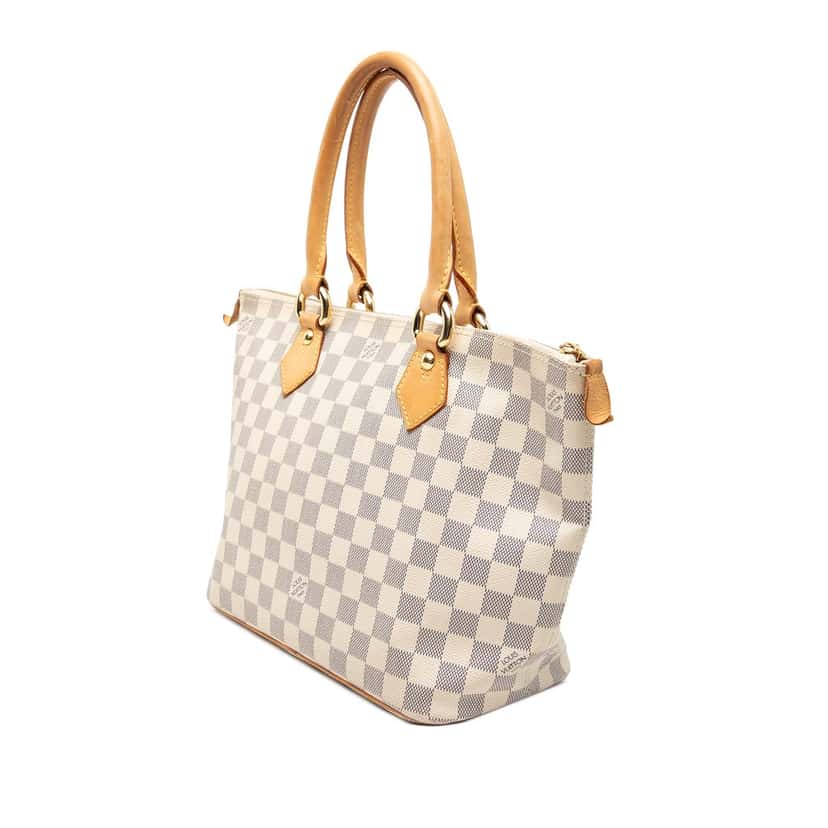Louis Vuitton Damier Azur Saleya PM White Very good condition - Back View