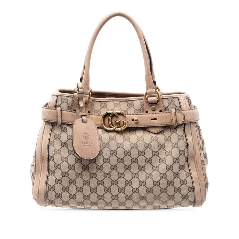 Gucci GG Canvas Running Tote Beige Very good condition - Front View