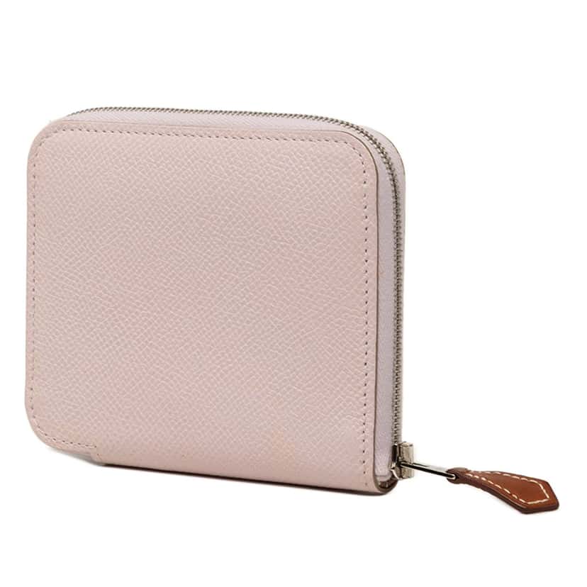 Hermès Epsom Silk In Compact Wallet Pink Leather Very good condition - Back View
