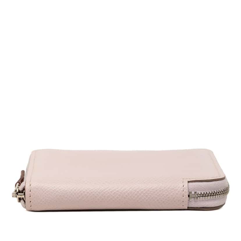 Hermès Epsom Silk In Compact Wallet Pink Leather Very good condition - Inside View