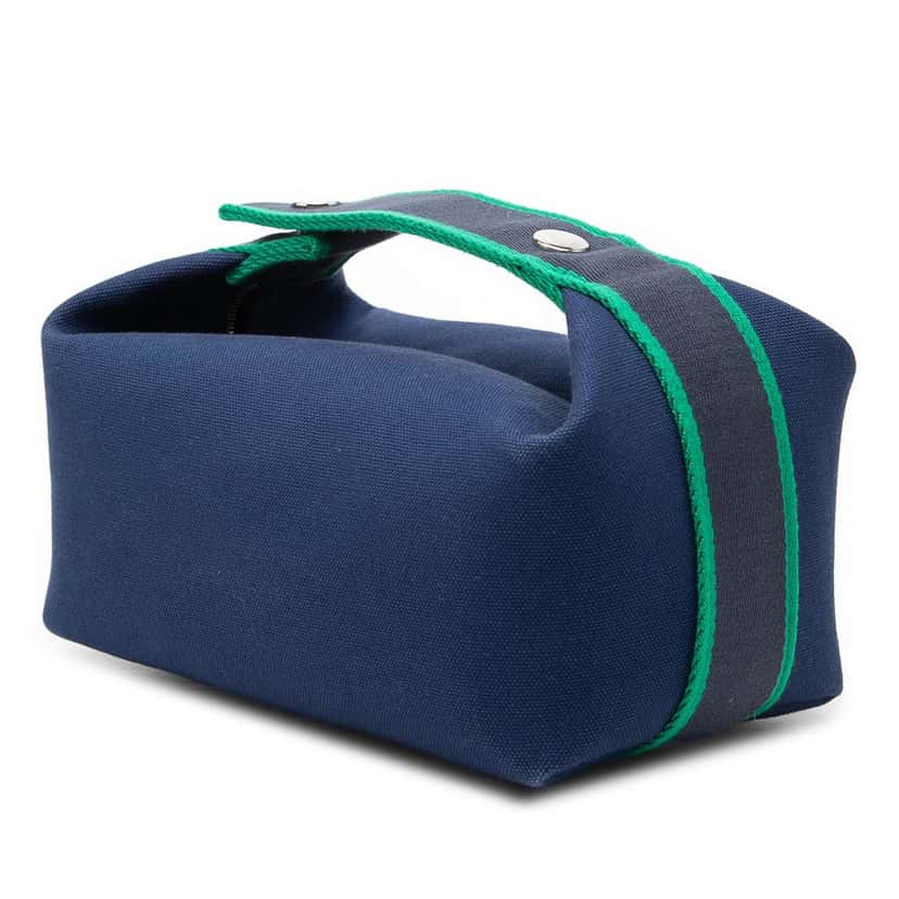 Hermès Small Toile Bride A Brac Case Blue Very good condition - Back View