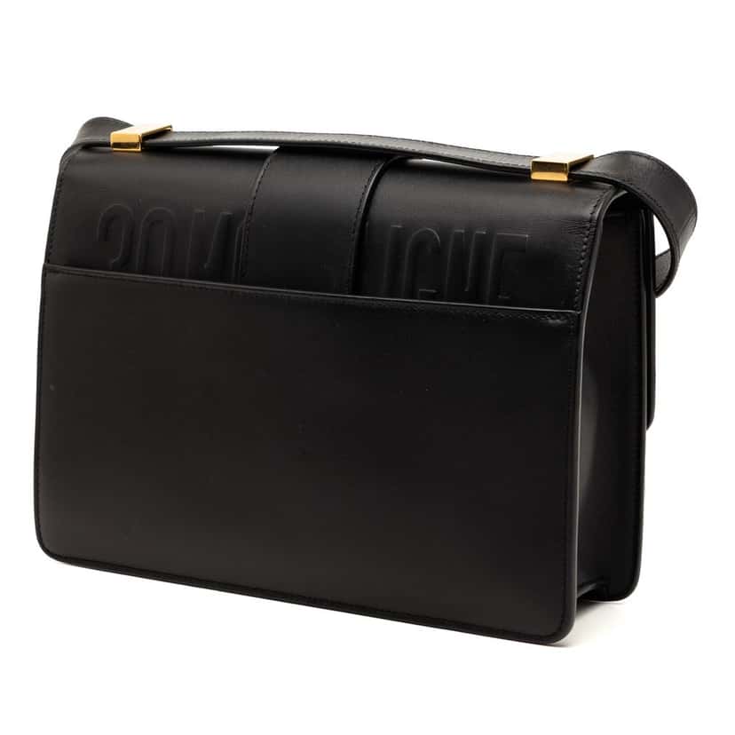 Dior Leather 30 Montaigne Flap Black Leather Very good condition - Back View