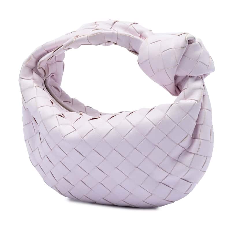 Bottega Veneta Mini Nappa Intrecciato Jodie Pink Leather Very good condition - Back View