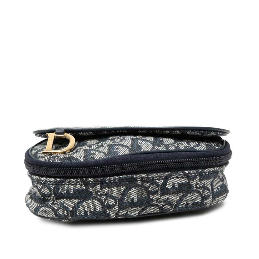 Dior Diorissimo Canvas Saddle Pouch Blue Very good condition - Inside View