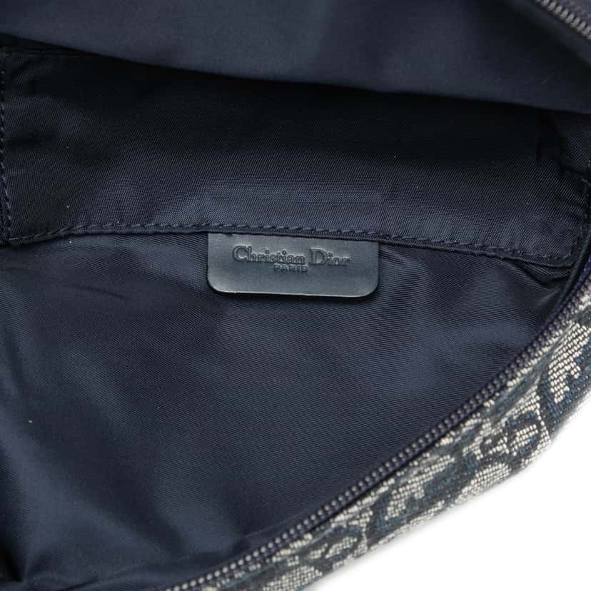 Dior Diorissimo Canvas Saddle Pouch Blue Very good condition - Model View