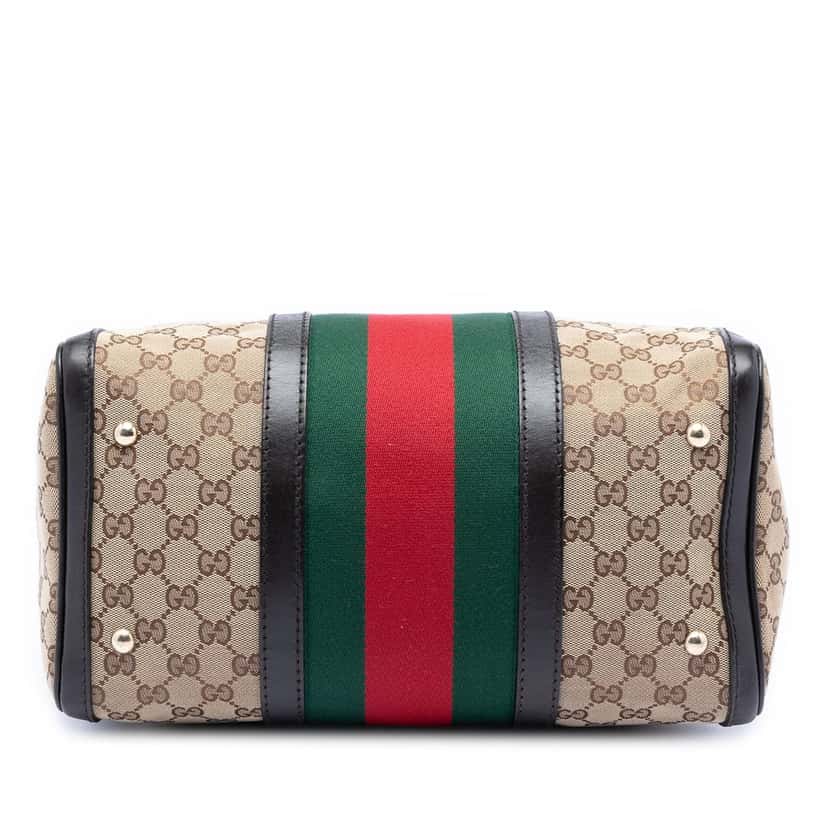 Gucci Medium GG Canvas Web Joy Boston Bag Beige Very good condition - Inside View