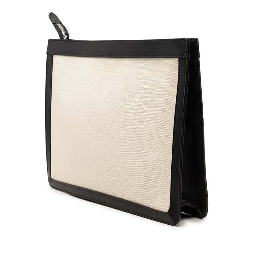 Balenciaga Canvas Navy Clutch Brown Very good condition - Back View