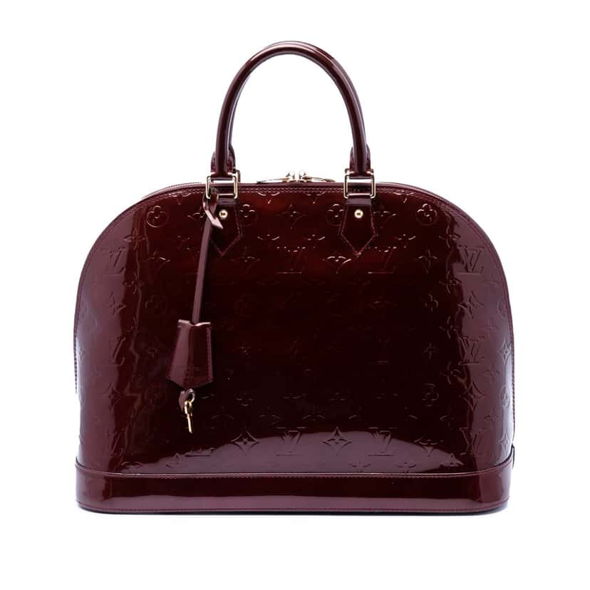 Louis Vuitton Monogram Vernis Alma GM Red Leather Very good condition - Front View
