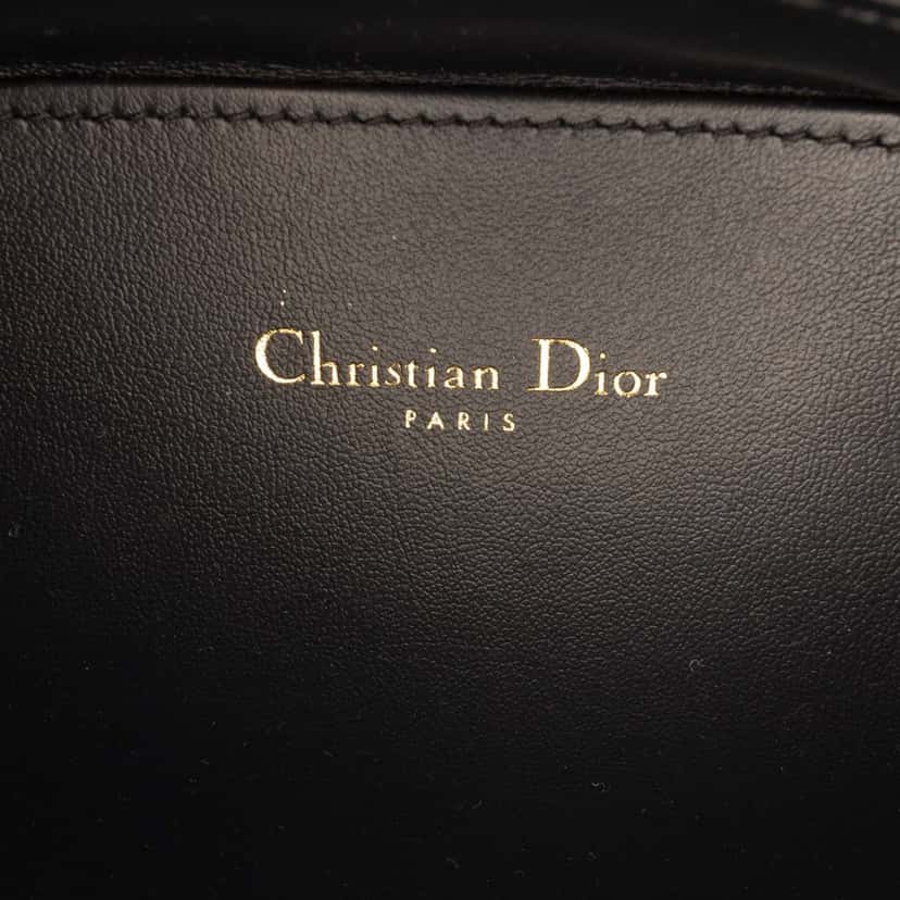 Dior Leather and Oblique Canvas CD Oval Camera Bag Black Leather Very good condition - Box View