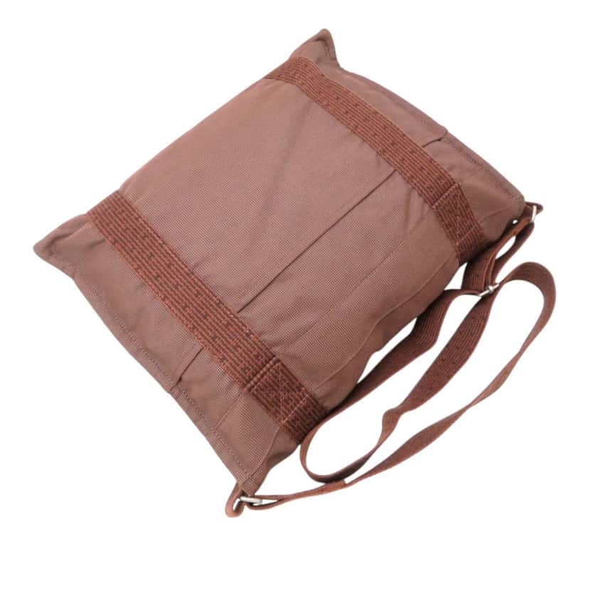 Hermès Canvas Herline Besace GM Brown Very good condition - Back View