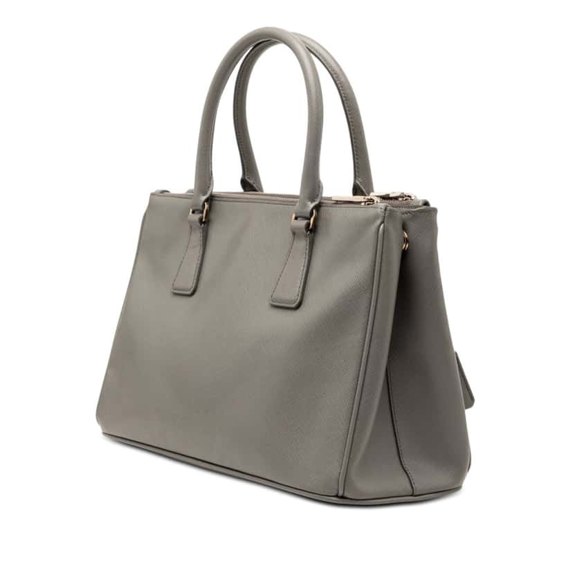 Prada Medium Saffiano Lux Galleria Double Zip Satchel Other Leather Very good condition - Back View