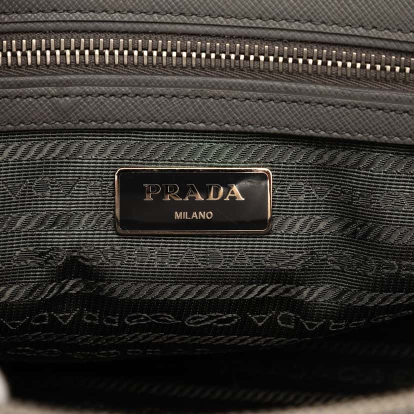 Prada Medium Saffiano Lux Galleria Double Zip Satchel Other Leather Very good condition - Box View