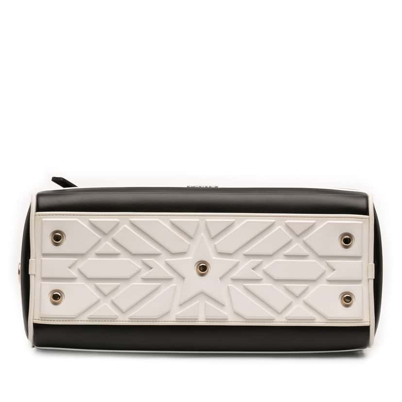 Dior Medium Leather Cannage Dior Vibe Zip Bowling Bag Black Leather Very good condition - Inside View