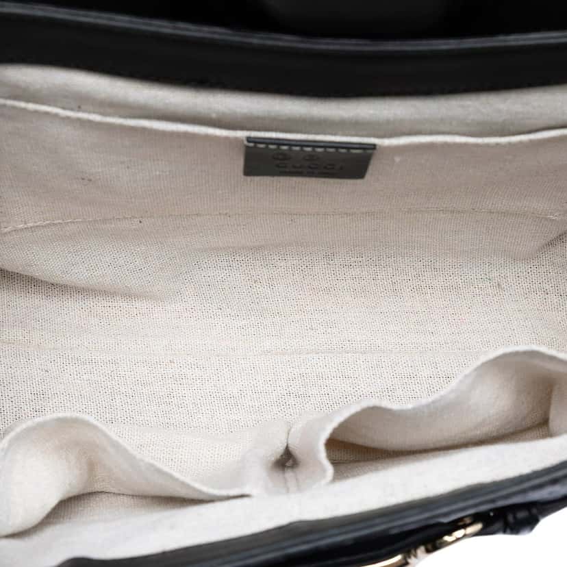 Gucci Medium Microguccissima Emily Shoulder Bag Black Leather Very good condition - Model View