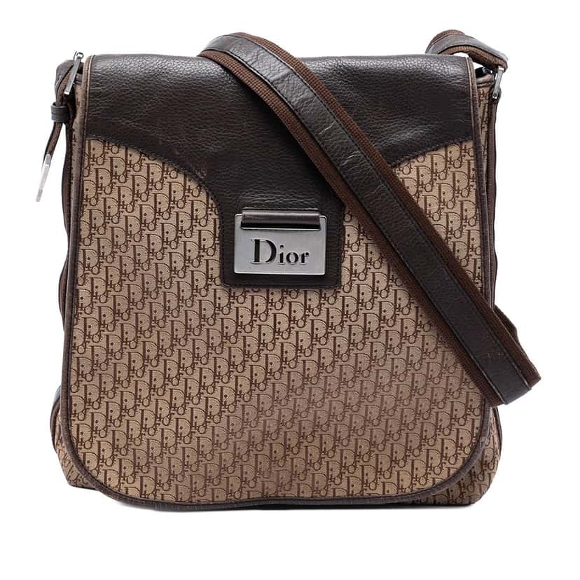 Dior Diorissimo Trotter Canvas Street Chic Crossbody Brown Very good condition - Front View