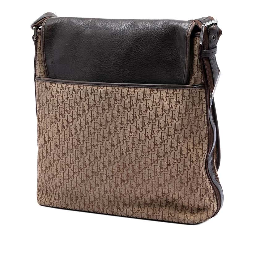 Dior Diorissimo Trotter Canvas Street Chic Crossbody Brown Very good condition - Back View