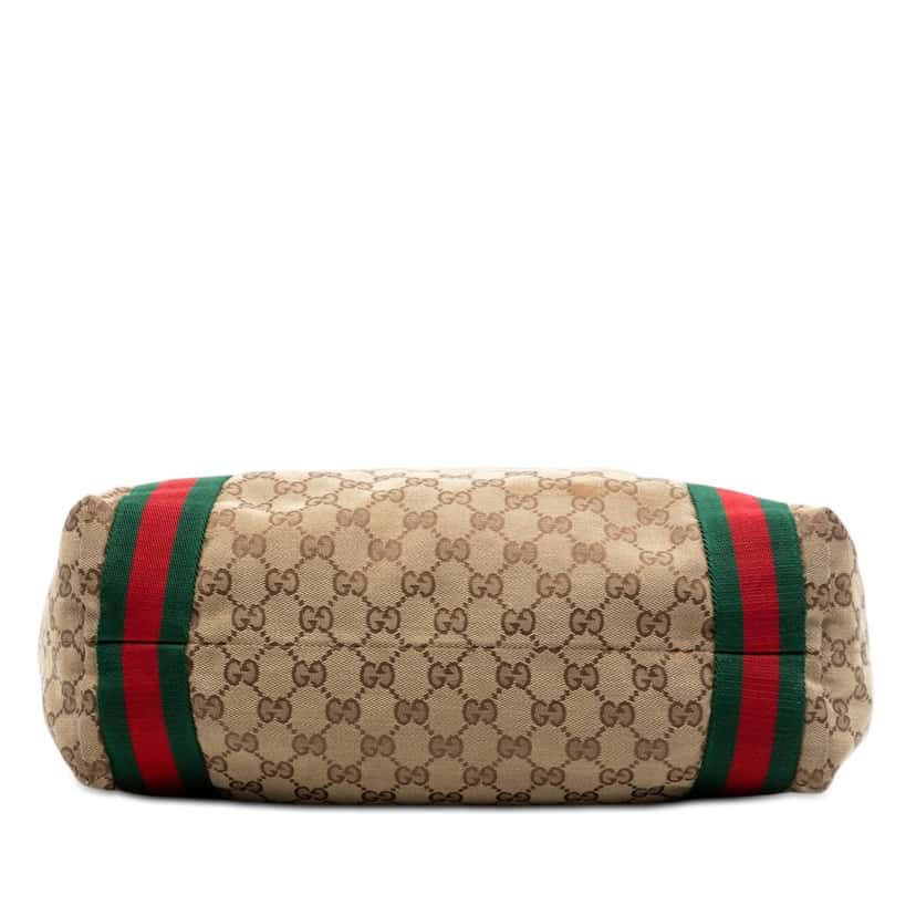 Gucci GG Canvas Web Tote Beige Very good condition - Inside View