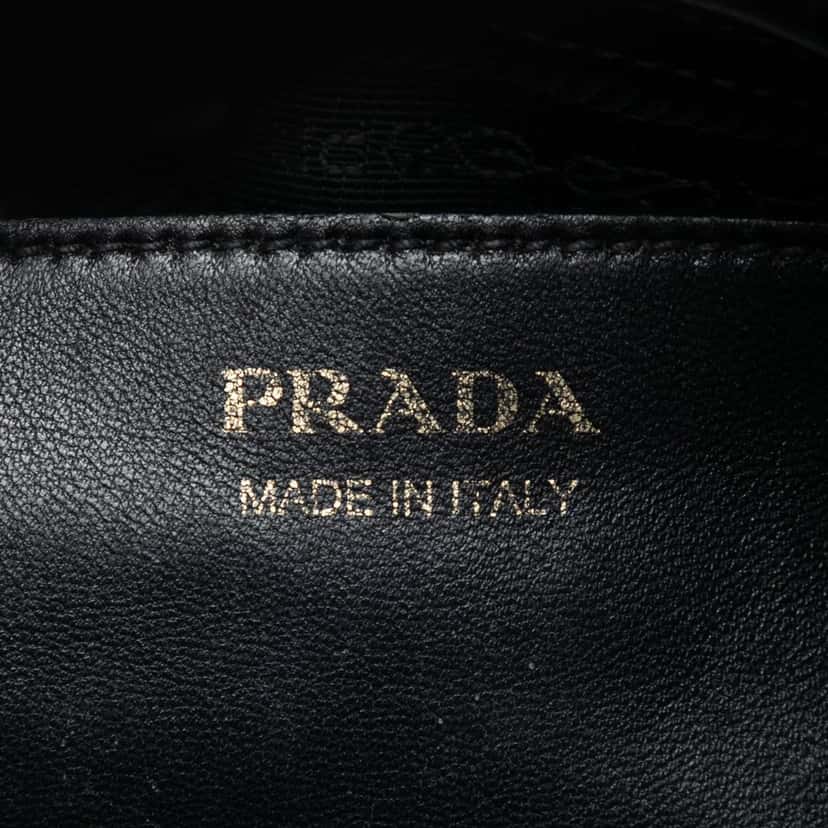 Prada Saffiano and City Calf Esplanade Satchel Black Leather Very good condition - Box View