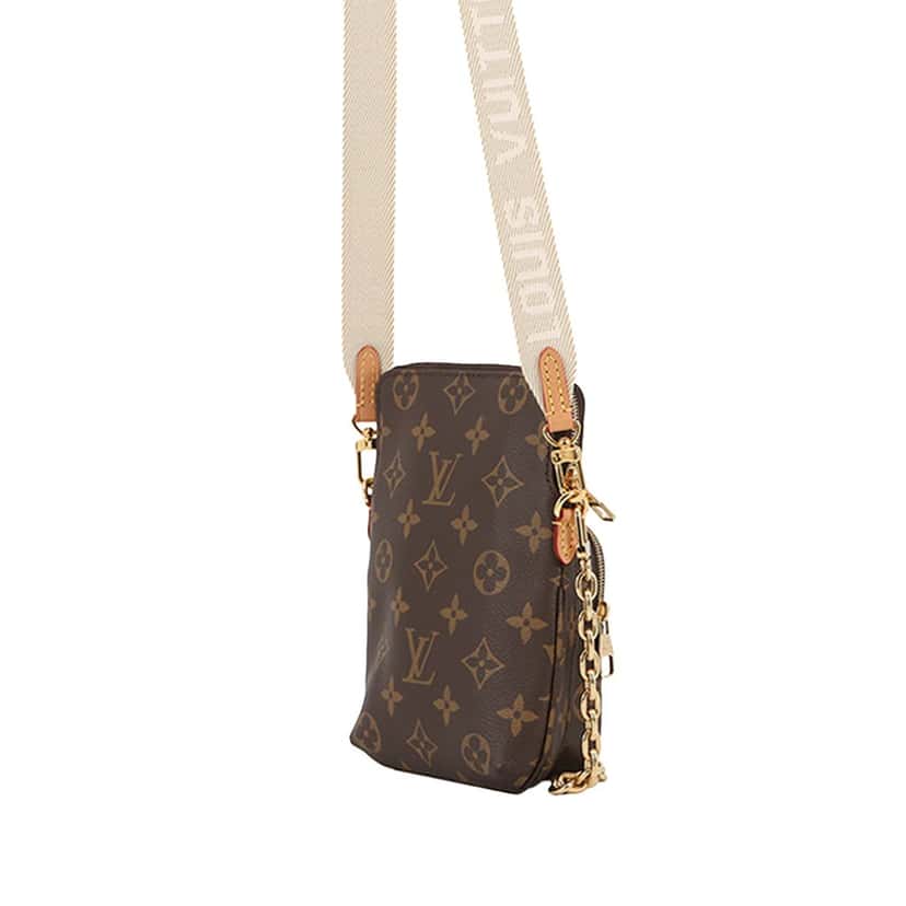 Louis Vuitton Monogram Utility Phone Sleeve Brown Very good condition - Back View