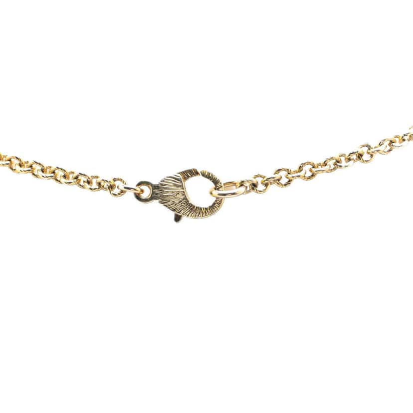 Gucci Gold Plated GG Faux Pearl Drop Pendant Necklace Gold Metal Very good condition - Inside View