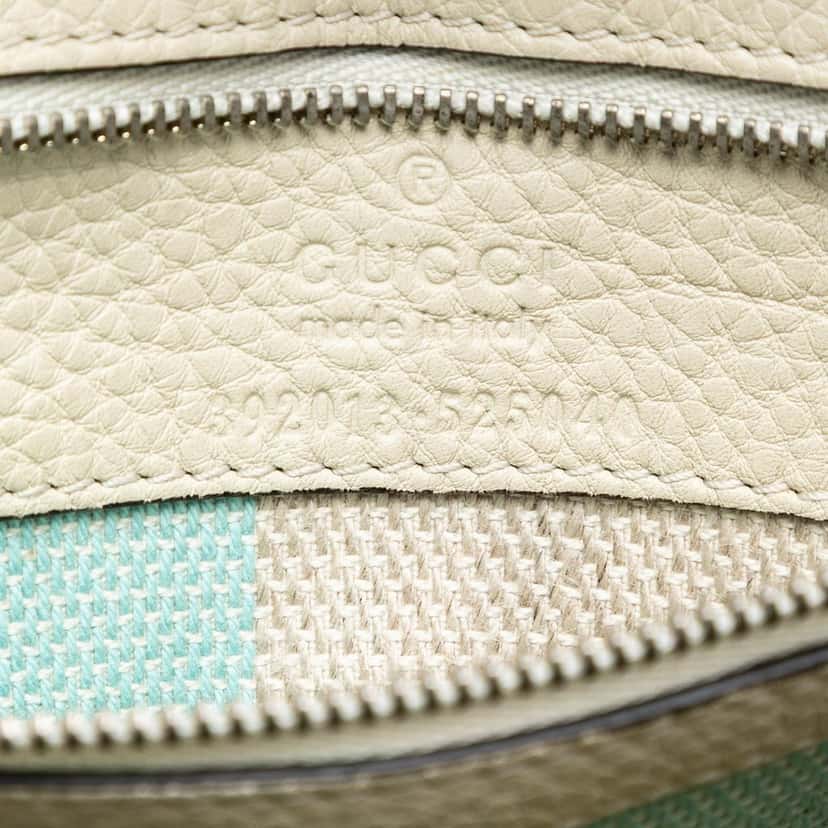 Gucci Medium Leather Bamboo Daily Satchel White Leather Very good condition - Box View